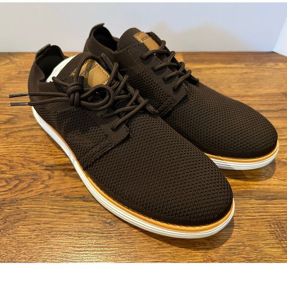 Bruno Marc KnitFlex Breeze Mesh Oxford Sneakers Brown Men’s Size 10 NWT main image 4